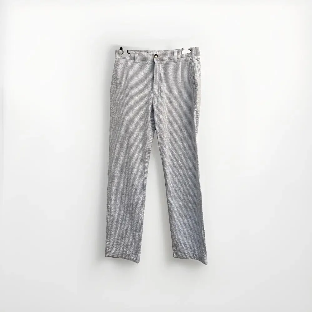 Vineyard Vines Pants Mens 30x32 Blue White Club Seersucker Preppy Golf Old Money
